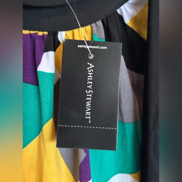 Ashley Stewart - Multicolor Geometric Blouse - Picture 6 of 11